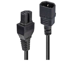 Maitinimo Laidas - LINDY C14 į C15 Karšto Būklės Maitinimo Laidas, 10A/250V, 5 m, Juoda
