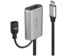 Lindy 5 m USB 3.2 Gen 1 C/A aktyvusis prailgintuvas, 5 m, USB C, USB A, USB 3.2 Gen 1 (3.1 Gen 1), sidabrinis