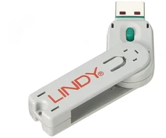 Lindy USB Type-A prievado blokavimo raktas, žalias, prievado blokavimo raktas, USB Type-A, žalia, akrilnitrilo butadieno stireno (ABS), 1 vnt., polietileno maišelis
