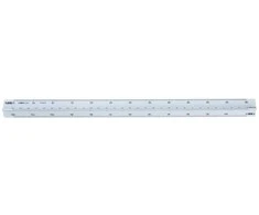 Liniuotė Linex Coll-322, 30cm, tribriaunė, baltos spalvos