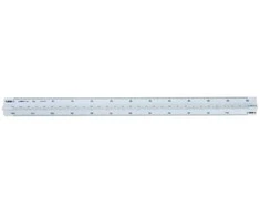 Liniuotė Linex Coll-322, 30cm, tribriaunė, baltos spalvos