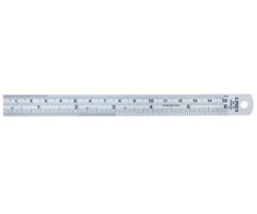 Linex SL 15, Desk ruler, Nerūdijantis plienas, Pilkas, 150 mm, 15 mm, 0.1 mm