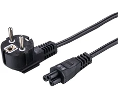 LinkIT Maitinimo laidas CEE 7/7 - C5, juodas, 3 m, PVC, kampuotas CEE 7/7,