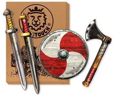 Liontouch Vikingų rinkinys „Sven“ 2 kardai + skydas + kirvis