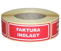 Lipnios etiketės: Įdėta sąskaita faktūra 24x64,6 mm 500 vnt./ritinėlyje - (500 vnt.)