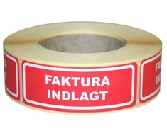 Lipnios etiketės: Įdėta sąskaita faktūra 24x64,6 mm 500 vnt./ritinėlyje - (500 vnt.)