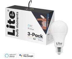 Vendora Nordic Ab Lite Bulb Moments A60 RGB 2700-6500K E27 9W baltos ir spalvotos atmosferos 3 vnt. pakuotėje