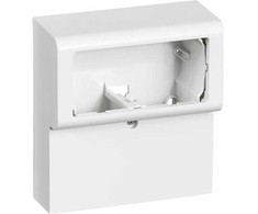 LAURITZ KNUDSEN Fuga® plokščių paklotas „Softline“, 2 modulių horizontalus, be karnizo, 49 mm gylio, baltas.
