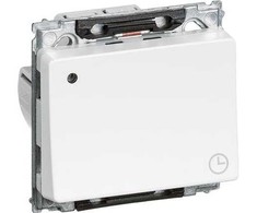 LAURITZ KNUDSEN OPUS® 66 įdėklas, kombinuotas laiko valdymas, 1–600 min., 15 fiksuotų, 230 V kintamoji srovė, 10 A, baltas/šviesiai pilkas