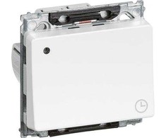 LAURITZ KNUDSEN OPUS® 66 įdėklas, kombinuotas laiko valdymas, 1–600 min., 15 fiksuotų, 230 V kintamoji srovė, 10 A, baltas/šviesiai pilkas