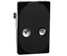 LK® Vieno antenos lizdo gnybtų dėžutė, TV/R, 1½ modulio, juoda