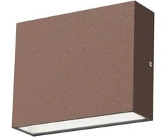 Sieninis šviestuvas Llitt Sieninis LED šviestuvas „Per II“, IP54, 3000K, 6W, 430lm, „Corten“