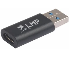 Adapteris USB LMP USB-A - USB-C Juodas (USB-C (f) į USB A (m))