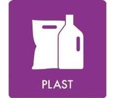 Piktograma Bica, plastikinė, 12x12, violetinė
