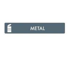 Bica® Piktograma „Carbi“, metalinė, 3 x 16 cm, pilka