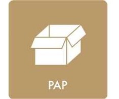 Bica® Piktograma Carbi, Pap, 12 x 12 cm, ruda