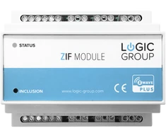 LOGIC GROUP Z-Wave pagrindu sukurtas modulis su 6 reliniais išėjimais ir 6 impulsiniais įėjimais, skirtas montuoti ant standartinio M36 DIN bėgelio (EN50022).