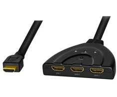 „LogiLink HD0040“ HDMI skirstytuvas 1x3/3x1 prievadas, 4K/30 Hz, CEC, dvitiesis, surištas
