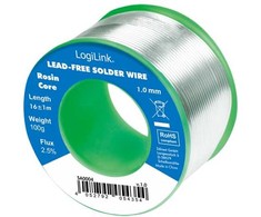 LogiLink SA0004, Litavimo viela, Universalus, 190 °C, Sidabras, Varis, Alavas, 45 mm