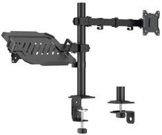 Laikiklis LogiLink Dual monitorius mount, 17–32" monitors (10 kg), 12–17" notebooks/tablets (9kg)