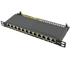 LogiLink NP0066, 10 Gigabit Ethernet, RJ-45, Cat6a, juodas, metalas, montavimas į stovą