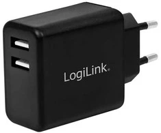 LogiLink PA0210, Indoor, AC, 5 V, 2.4 A, Juodas