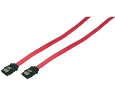 LogiLink SATA Kabelis mit Arretierung 0.9m raudona
