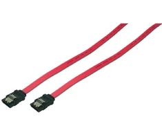 LogiLink SATA Kabelis mit Arretierung 0.9m raudona