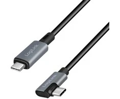 LogiLink USB 2.0 | USB-C 2.0m kątowy juoda