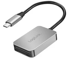Skaitytuvas LogiLink LogiLink USB 3.0 Dual-Kartenleser USB-C/SD/Micro SD alu