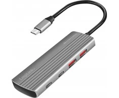 LogiLink Hub USB3.2 Gen2, 2xUSB A, 2x USB-C, PD, 100W