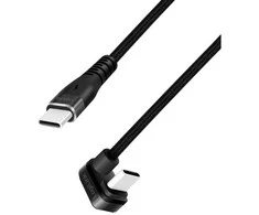 LogiLink USB 2.0 | USB-C 2.0m w oplocie kątowy juoda