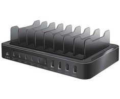 LOL LogiLink USB Table Charger, 10 Port, 4x USB-A & 6x USB-C, 120W, PD, QC3.0, juodas