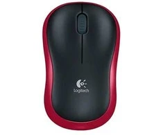 Logitech Belaidė pelė M185, Ambidextrous, Optinė, RF belaidė, 1000 DPI, Raudona