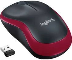 Logitech Belaidė pelė M185, Ambidextrous, Optinė, RF belaidė, 1000 DPI, Raudona