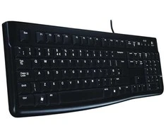 Logitech Klaviatūra K120 verslui, Full-size (100%), su laidu, USB, AZERTY, Juodas
