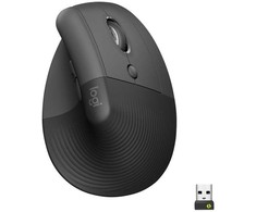 Logitech vertikali ergonominė pelė verslui, dešiniarankiams, vertikalus dizainas, optinė, radijo dažnių belaidė + „Bluetooth“, 4000 DPI, grafito spalvos