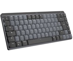 Klaviatūra Logitech „Master MX Mechaninė Mini“, belaidis, radijo dažnių belaidis ryšys + „Bluetooth“, mechaninis, QWERTY, LED, grafito spalvos