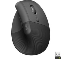 Logitech vertikali ergonominė pelė verslui, dešiniarankiams, vertikalus dizainas, optinė, radijo dažnių belaidė + „Bluetooth“, 4000 DPI, grafito spalvos