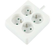 ProXtend 4-WAY POWER STRIP: Baltas -