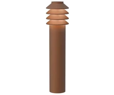 Louis Poulsen Bysted Garden Long LED stulpelis 2700 K, Corten inkaras, be adapterio
