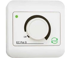 Ls Control LS VALDYMO potenciometras EC POT S/ES946 EC varikliui su jungikliu. Min. išėjimo įtampa 0–1,6 V, 500 kΩ, 230 V AC relė, 0–10 V išėjimas 10 mA.
