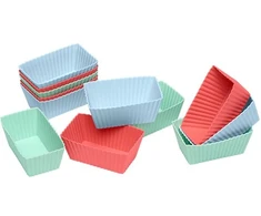 Lurch 12 Flexiform formelės brownie, 8x4,5x3 cm, pasterinių spalvų mišinys