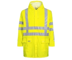 Lyngse Rainwear Lyngsøe lietaus striukė M – Geltona su atšvaitu, nuo vėjo ir vandens nepralaidi, pritvirtintas gobtuvas su virvele, LR55
