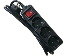 M-Cab Prailgintuvas 3S PVC 1,5 m juodas ECO/16A/3680W