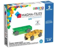 MAGNA-TILES - Cars 2 Piece Expansion Set: Žalias &amp; Geltona (90216)