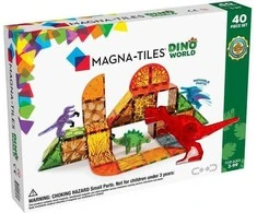 „Magna-Tiles“ – Dinozaurų pasaulis, 40 dalių rinkinys (90232)