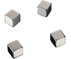 Naga kubo formos magnetai, 1 x 1 cm, 4 vnt. pakuotėje