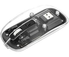 Pelė Manhattan Funkmaus USB-A 4 przyciski RGB LED juoda permatomas