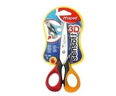 Maped 693500, Vaikams, Tiesaus kirpimo, Viengubo, Daugiaspalvio, Oranžinio, Plieno, Meno ir amatų žirklės